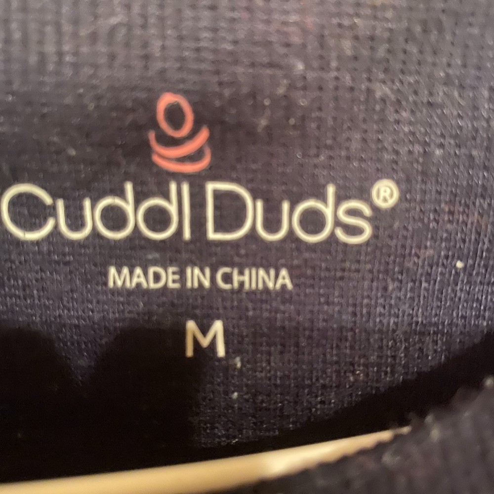 Cuddl Duds Women’s Size M Star Print Crewneck Sweater Navy Blue Americana Cozy‎ - Picture 4 of 6